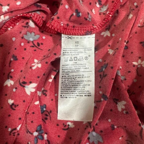 Red Banana Republic Factory Long Sleeve Belted Knit Fit and Flare Dress Size XS - Picture 9 of 9